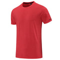 Men Running Short Sleeve Casual Sport Fitness Shirts Quick Dry Red T-shirt