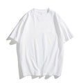 Summer Cotton T-shirt Men Short Sleeve Crewneck Colorful White T Shirt