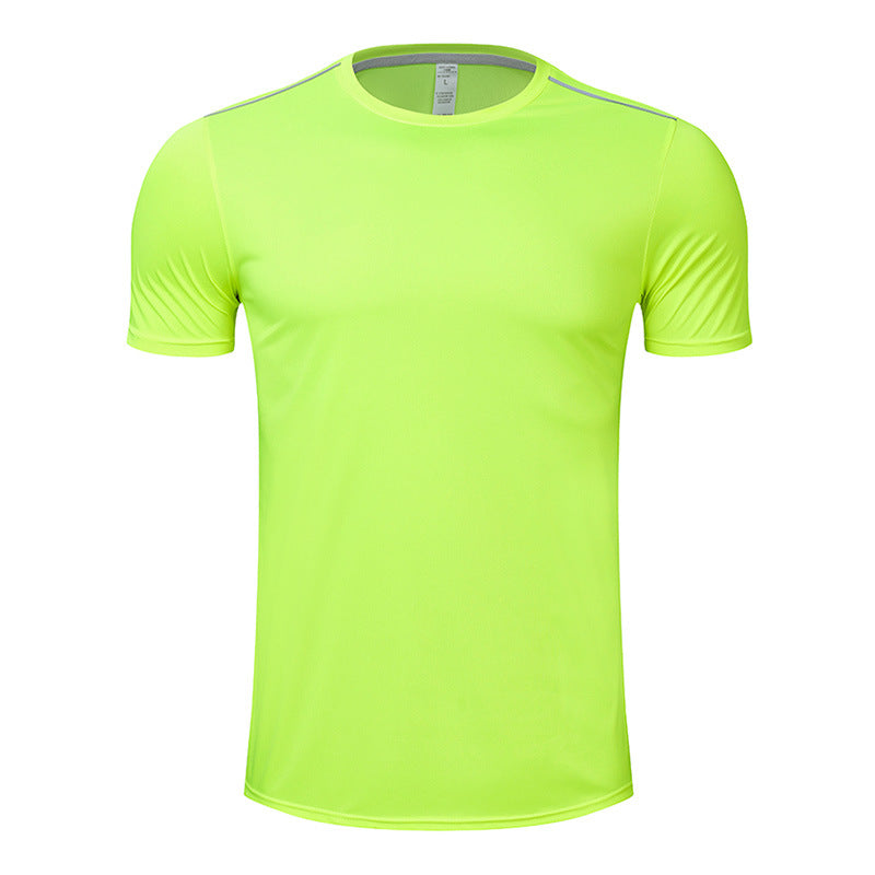 Men’s Quick drying T-shirt short sleeved shirt running sports Fluorescent green T-Shirt