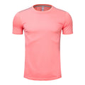Men’s Quick drying T-shirt short sleeved shirt running sports Pink T-Shirt