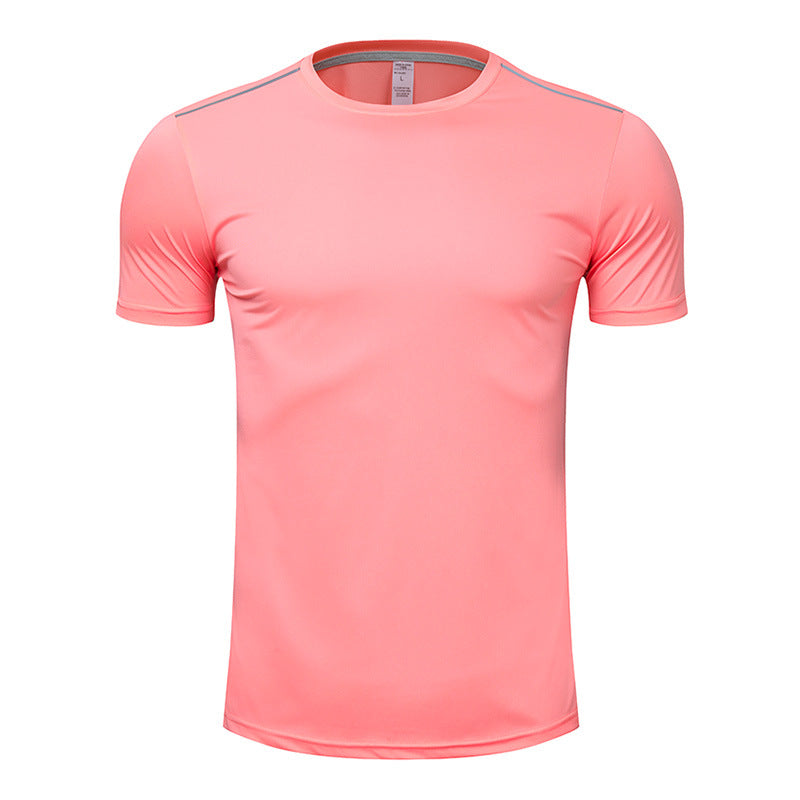 Men’s Quick drying T-shirt short sleeved shirt running sports Pink T-Shirt