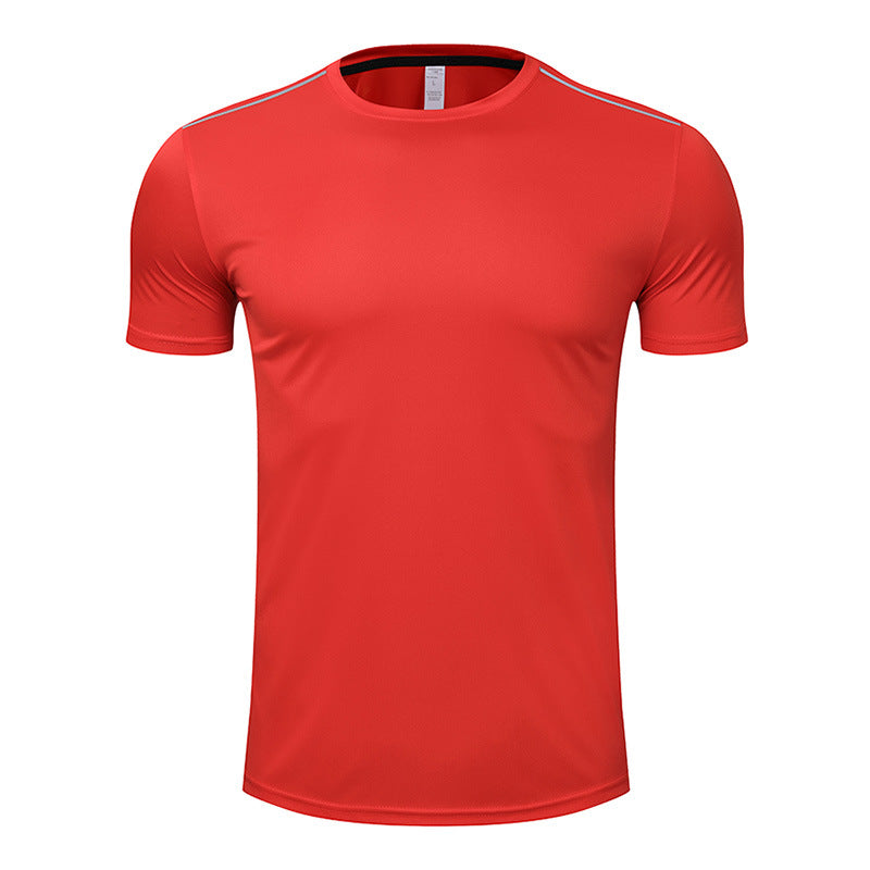 Men’s Quick drying T-shirt short sleeved shirt running sports Red T-Shirt
