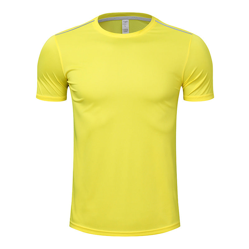 Men’s Quick drying T-shirt short sleeved shirt running sports Yellow T-Shirt
