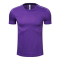 Men’s Quick drying T-shirt short sleeved shirt running sports Purple T-Shirt