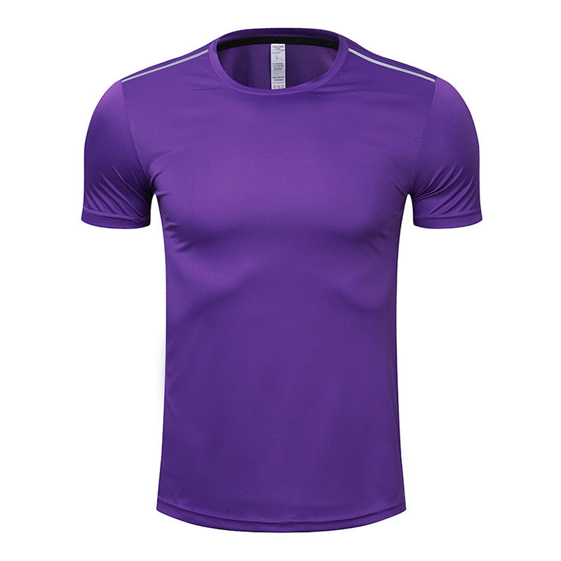 Men’s Quick drying T-shirt short sleeved shirt running sports Purple T-Shirt